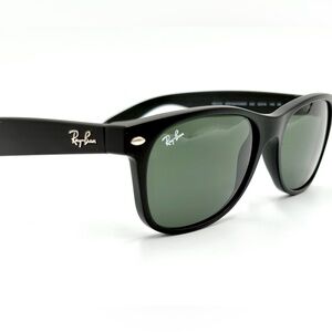 Ray-Ban Rb2132 Black Polished & Green G-15 55mm With Case With Receipt